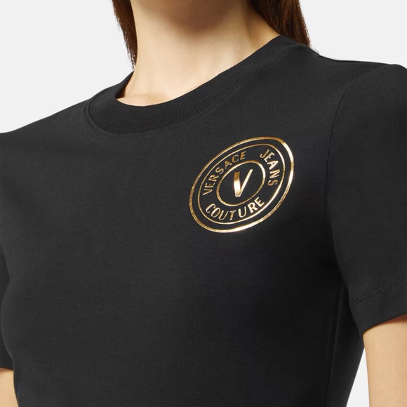 Versace V-EMBLEM LOGO T-SHIRT DRESS - Picture 8 of 8